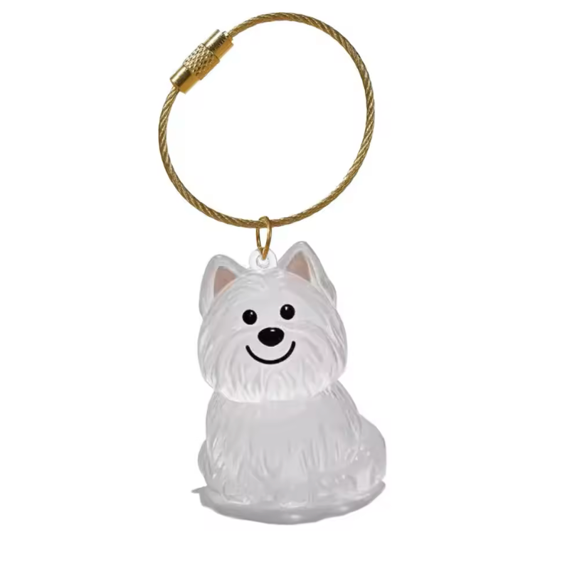 Crystal Clear Dog Keychain