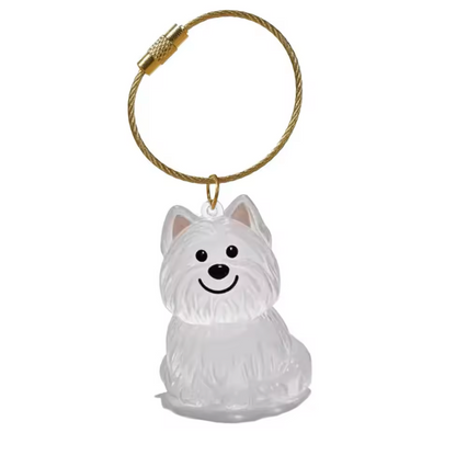 Crystal Clear Dog Keychain