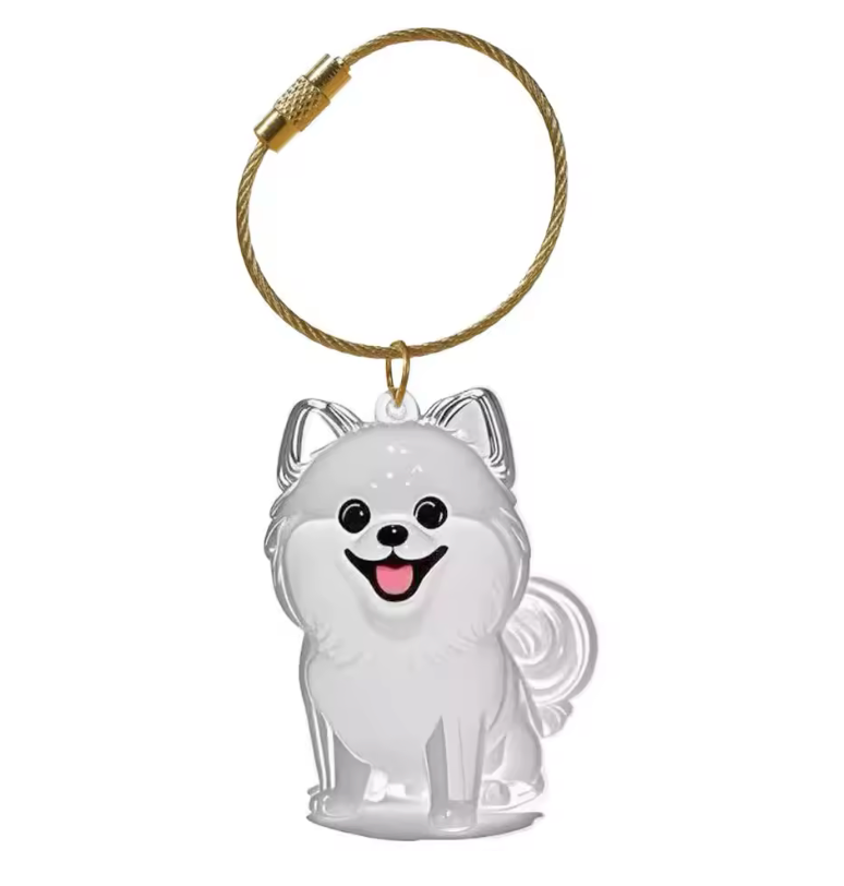 Crystal Clear Dog Keychain