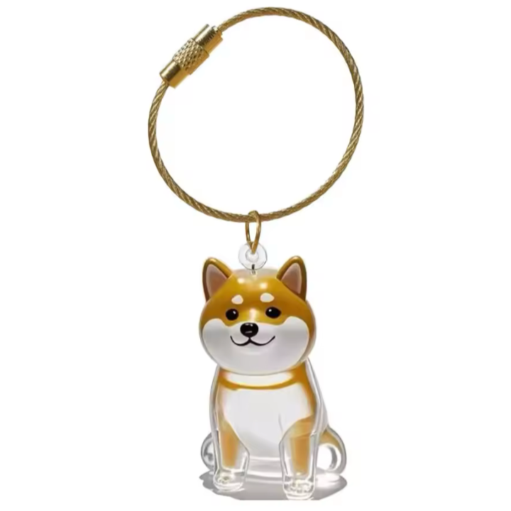 Crystal Clear Dog Keychain