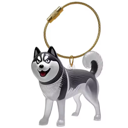 Crystal Clear Dog Keychain